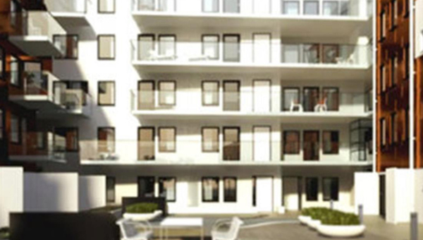 Nybyggnad av flerbostadshus och parkeringshus i Krokslätt