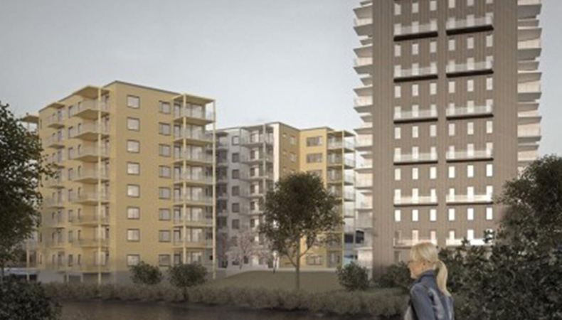 Nybyggnad av flerbostadshus i Borås, etapp 2